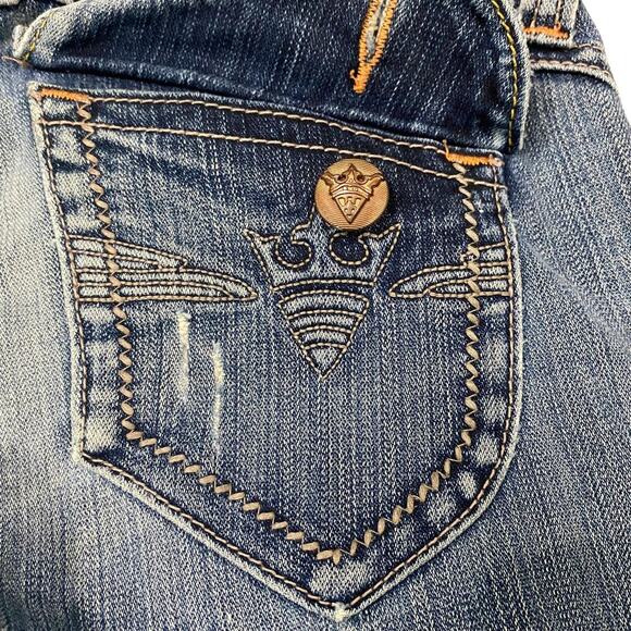 Vtg Y2K 2000s Sang Real Low Rise Grunge Bootcut Denim Jeans - Picture 6 of 8